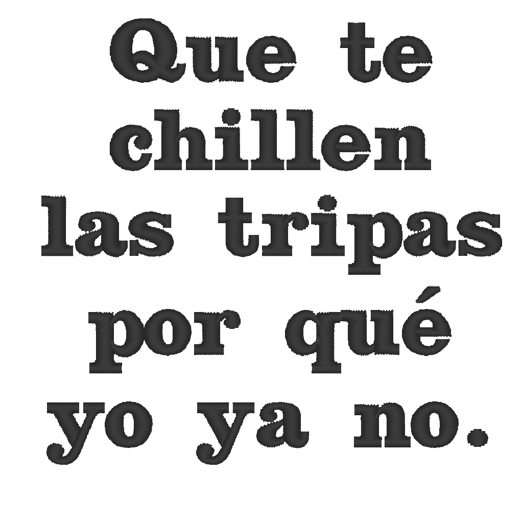 Playera Individual Bordada lc1. Frase meme que te chillen