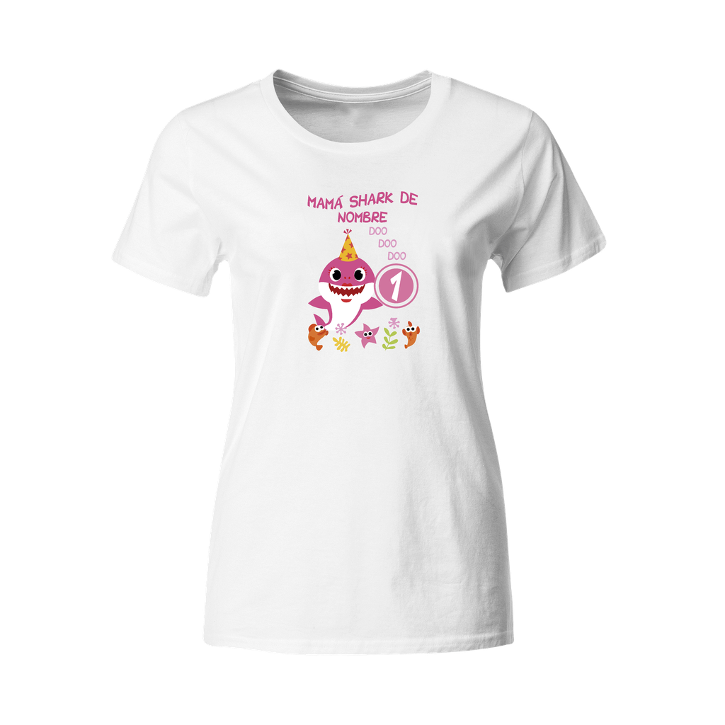 Playera Personalizada Cumpleaños Pc7. Fiesta bebé shark