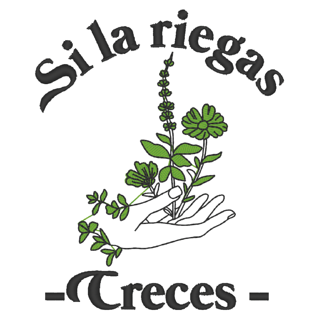 Playera Individual Bordada Lc7. Frase si la riegas creces