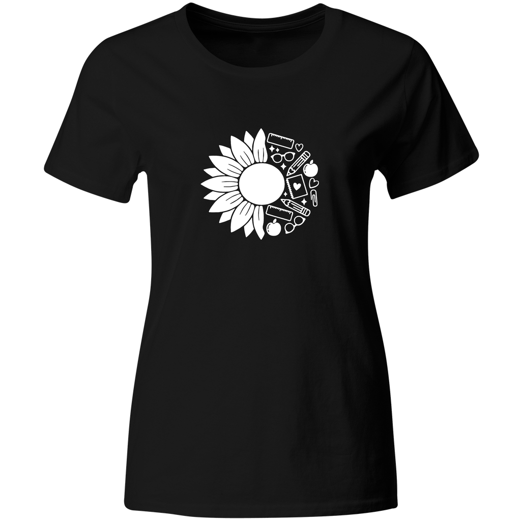 Playera Color Mt33. Maestra Teacher flor educadora