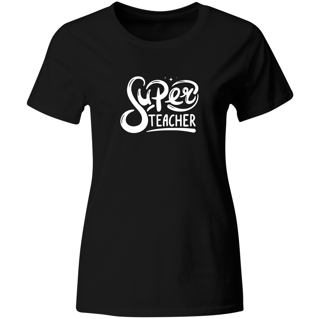 Playera Color Mt36. Super teacher maestro maestra educador