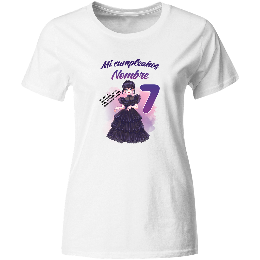 Playera Personalizada Cumpleaños Pc10. Wednesday merlina dance