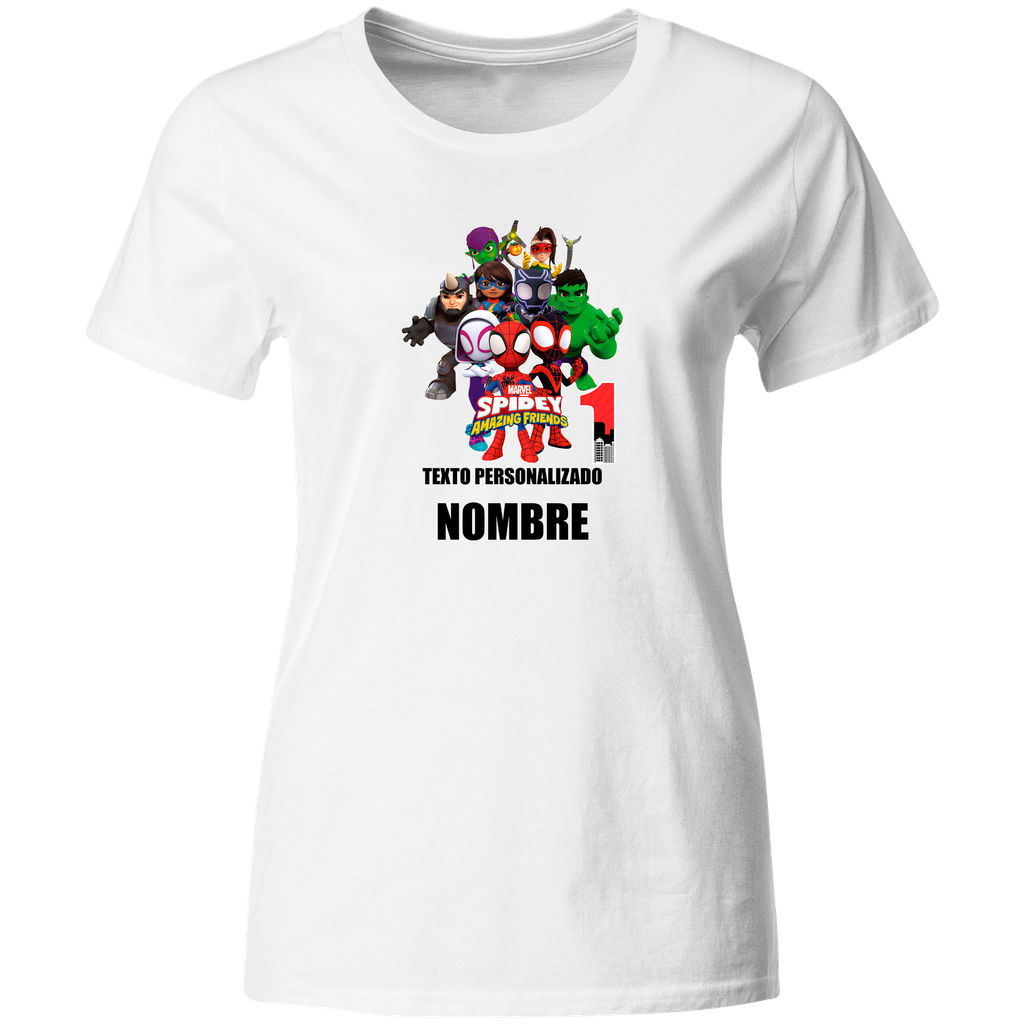 Playera Personalizada Cumpleaños Pc11. Hombre araña friends