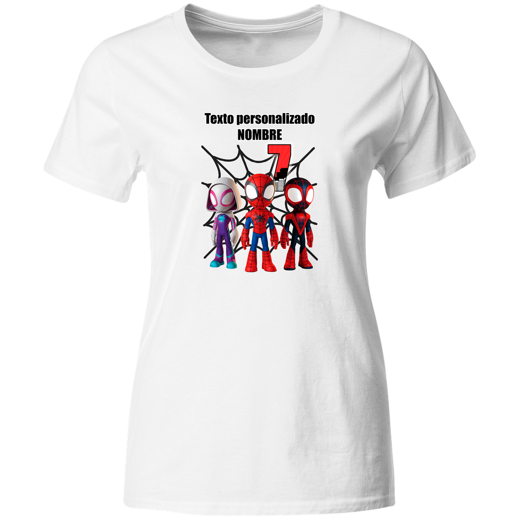 Playera Personalizada Cumpleaños Pc12. Hombre Araña Friends