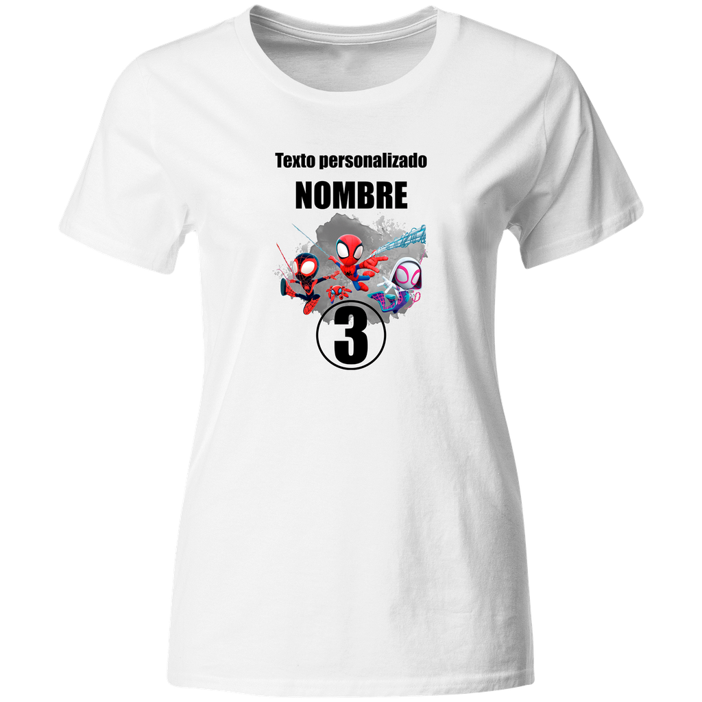 Playera Personalizada Cumpleaños Pc13. Hombre Araña Friends