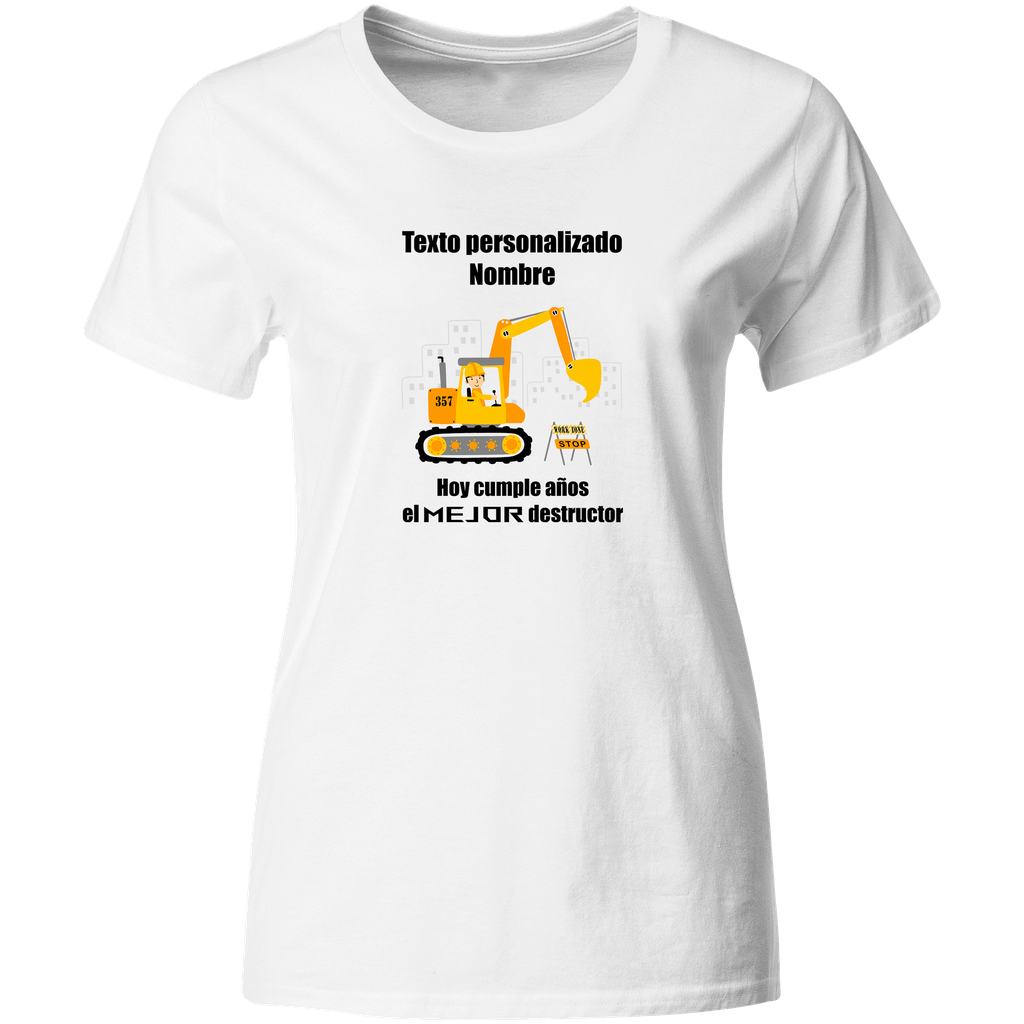 Playera Personalizada Cumpleaños Pc18. maquina excabadora