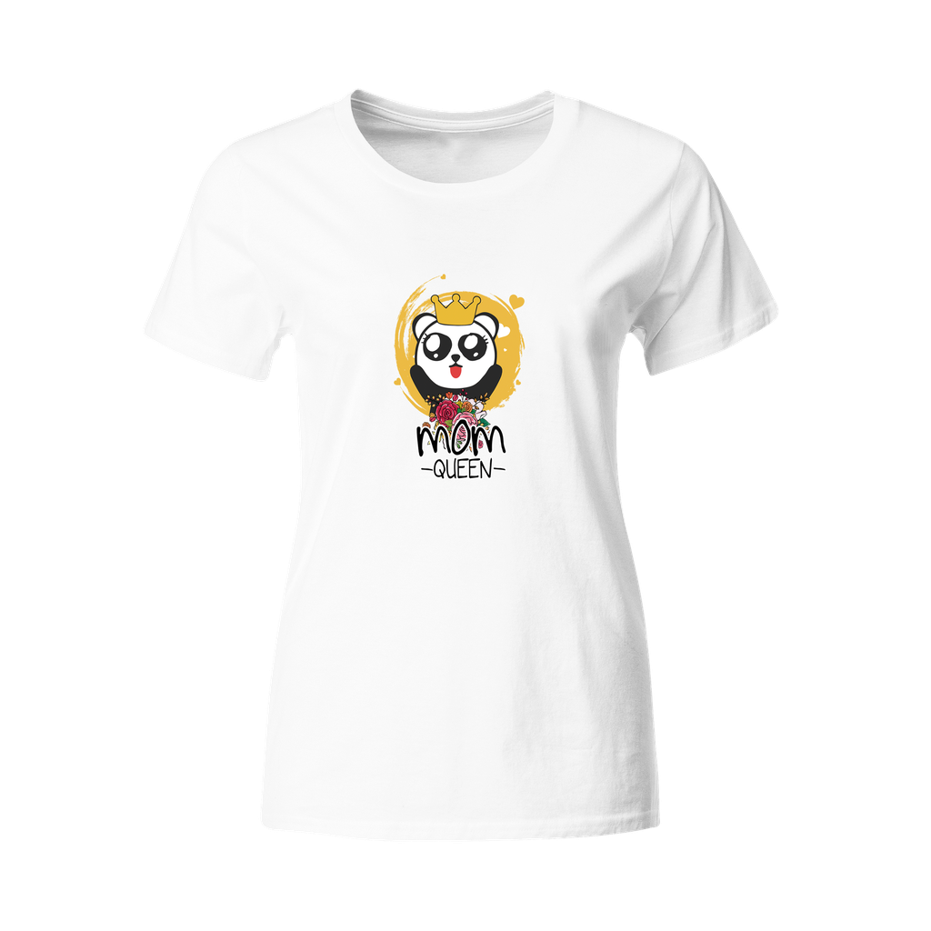 Playeras mamá e hijos:  Mom Queen, pandas | DM627