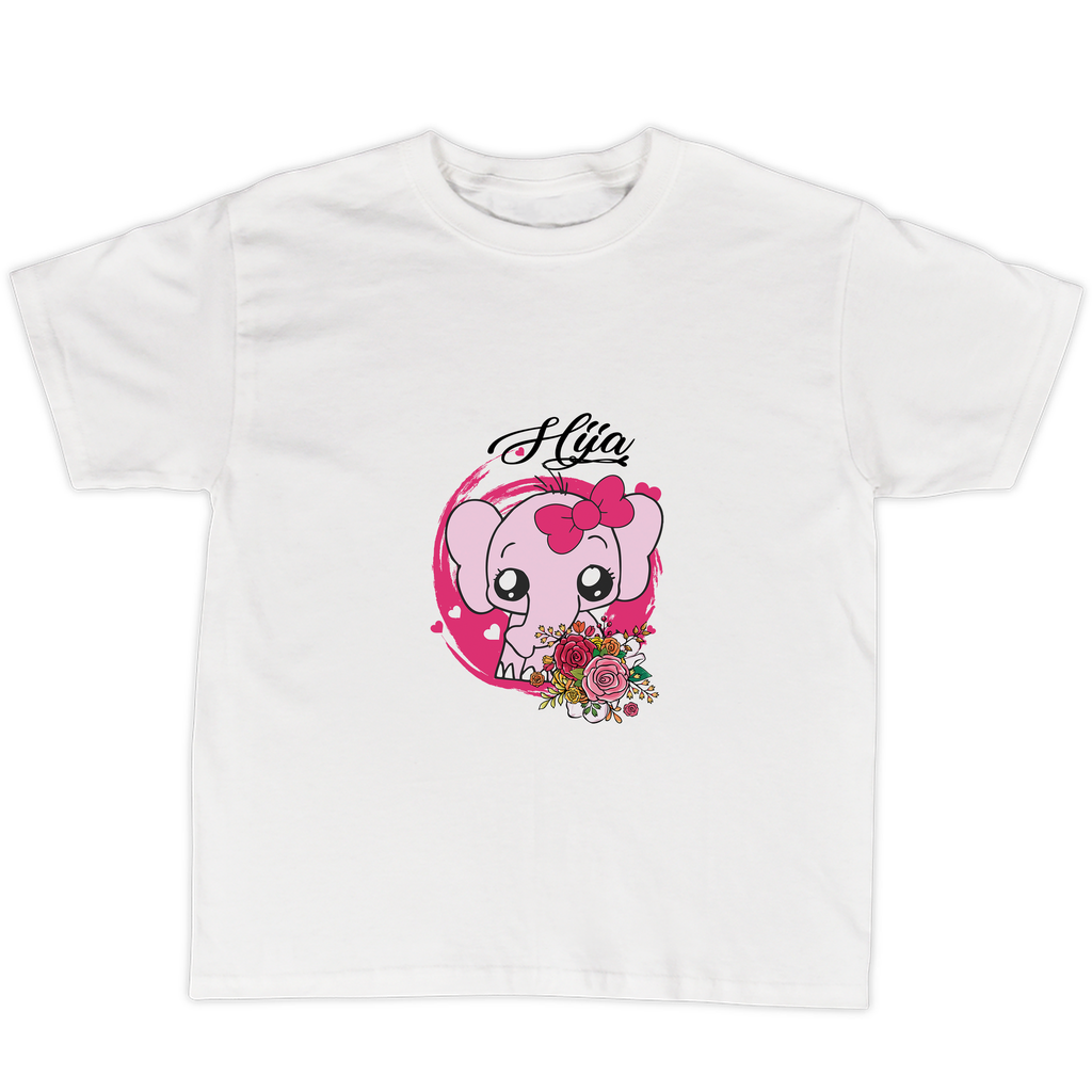 Playeras mamá e hijos:  Mamá e hija elefante rosa DM632