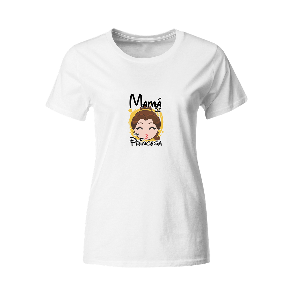 Playeras mamá e hijos:  Mamá de una princesa | Princesa Bella | DM633