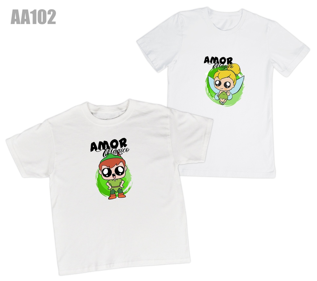 Playeras parejas: Piter Pan y Campanita (1/2)