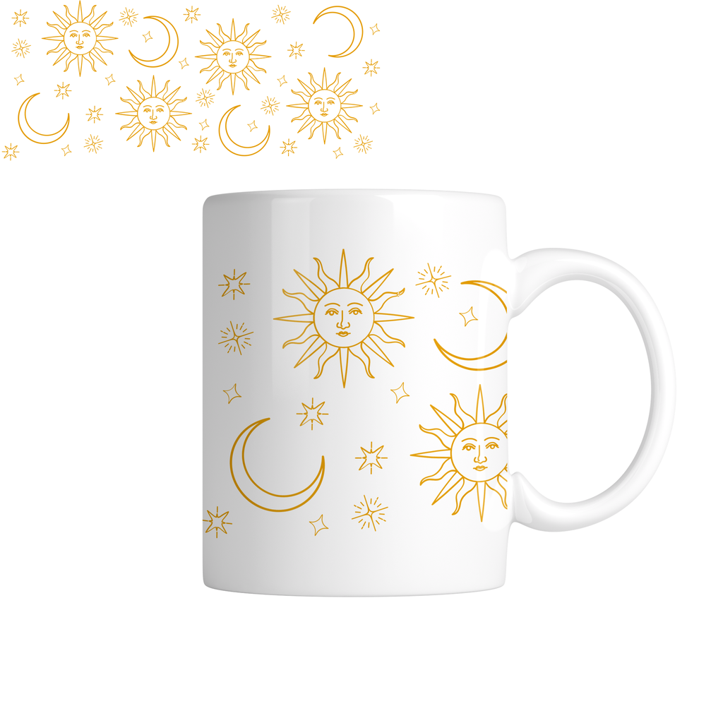 Taza TAE8: Celestial. Aesthetic vintage kawaii motivation