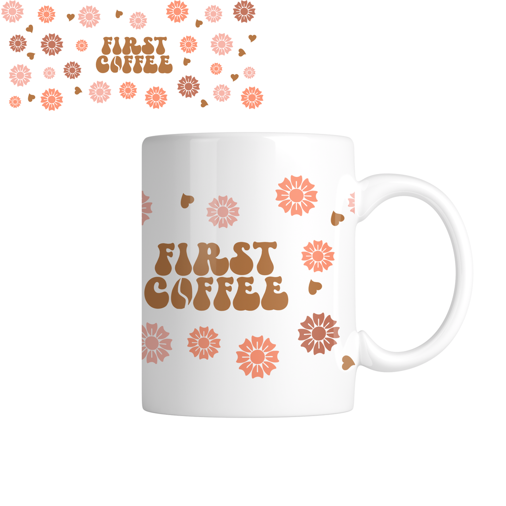 Taza TAE20: Café. Aesthetic vintage kawaii motivation (Con nombre)