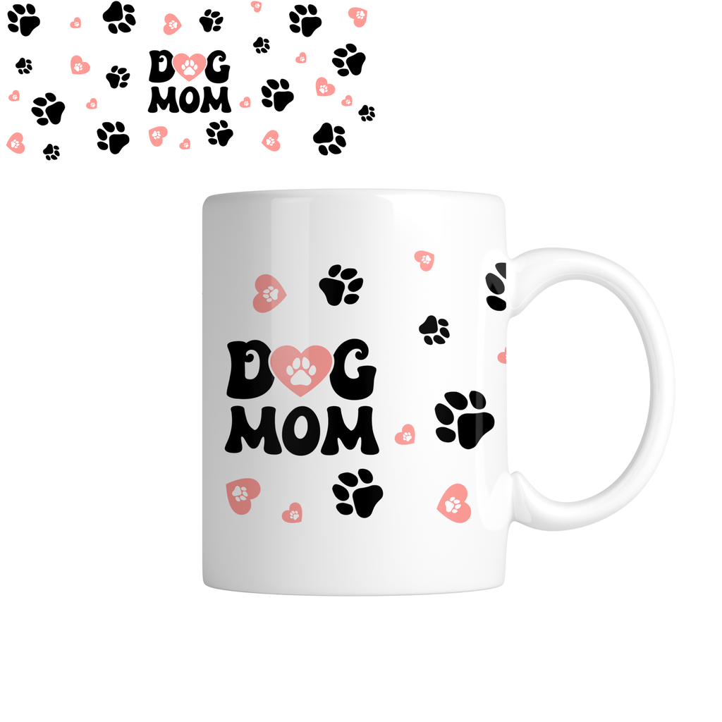 Taza TAE29: Mom dog. Aesthetic vintage kawaii motivation