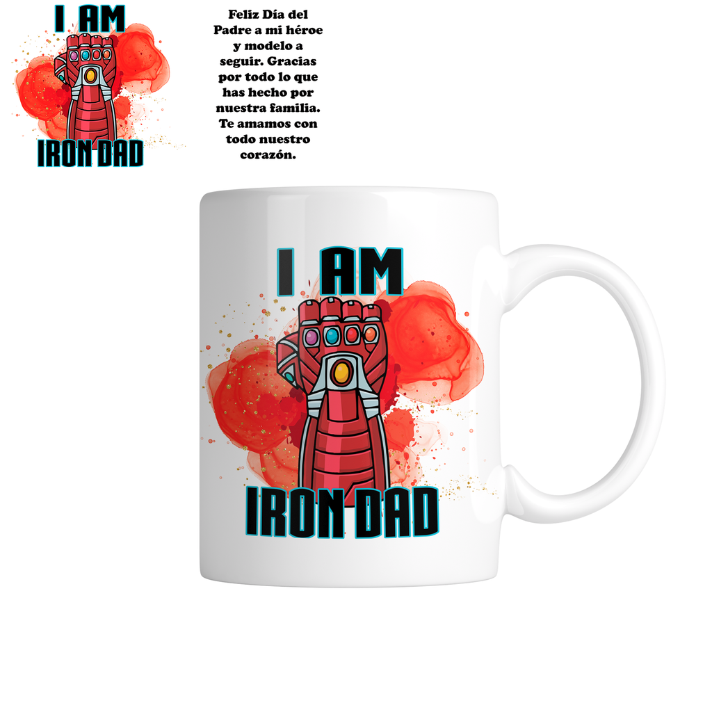 Taza da21. I am Iron Dad (Con nombre)