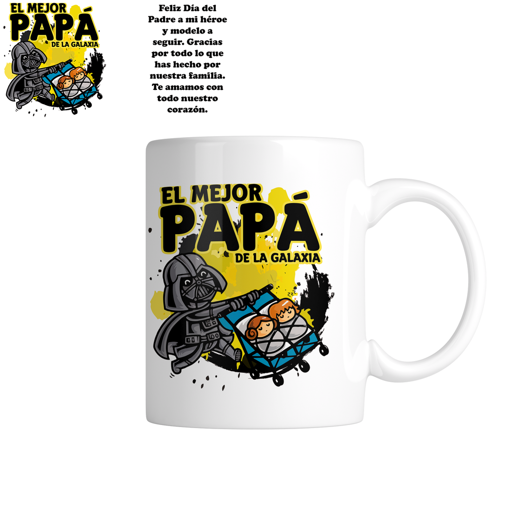 Taza da22. El mejor papá de la galaxia (Con nombre)