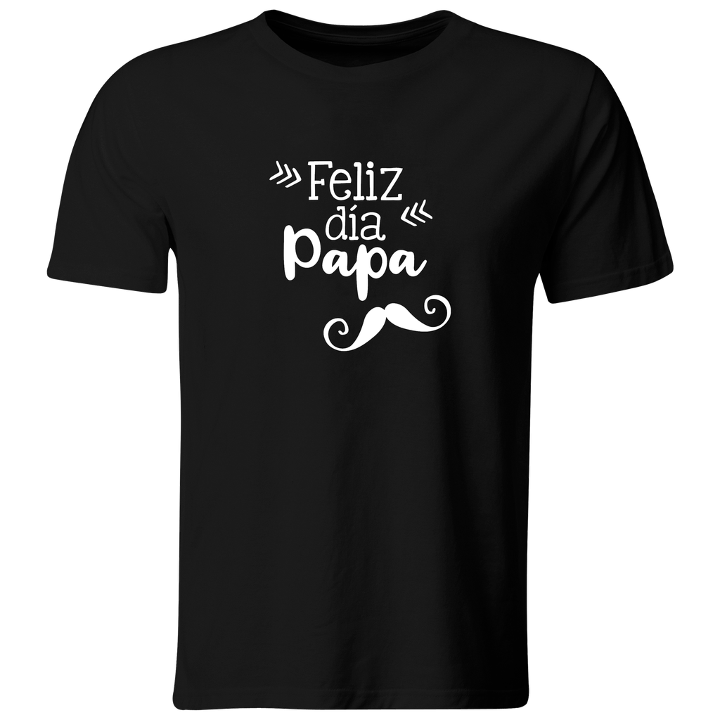 Playera Díua Del Padre Dp3.  Frase feliz día papá (Negro​)