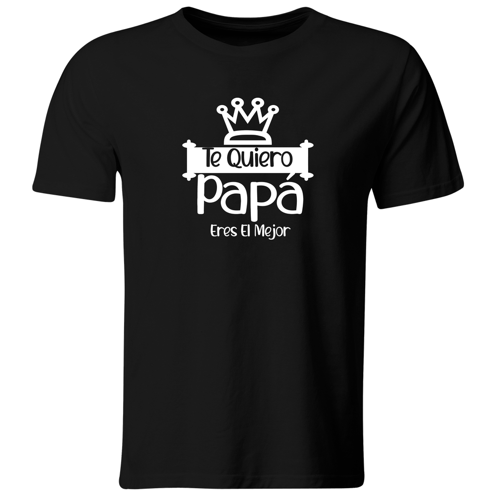 Playera Día Del Padre Dp4. Papá eres el mejor. (Negro​)