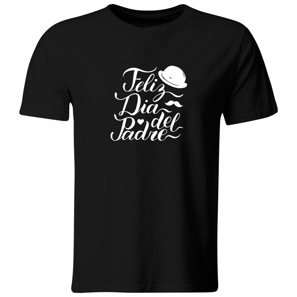 Playera Díua Del Padre Dp5. Feliz día del padre (Negro​)