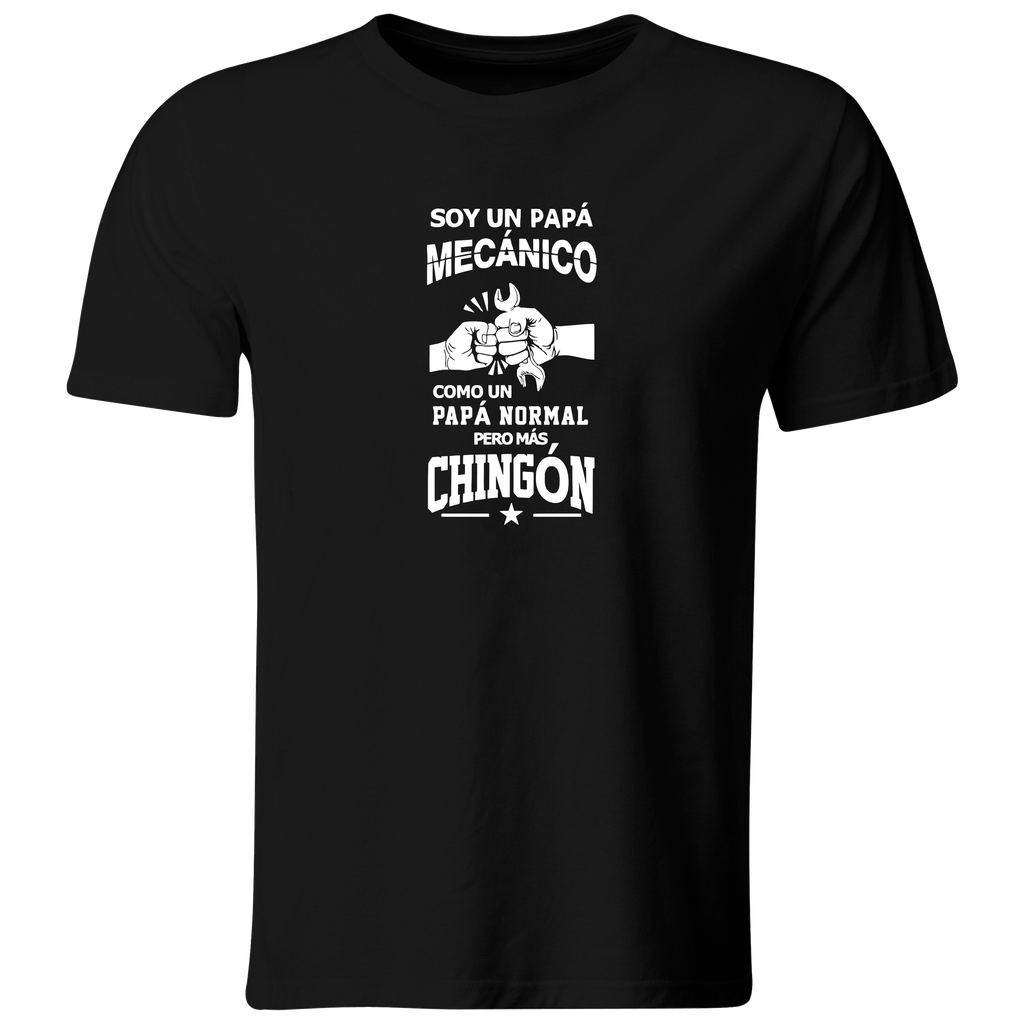 Playera Día Del Padre Dp12. Soy un papá mecánico (Negro​)