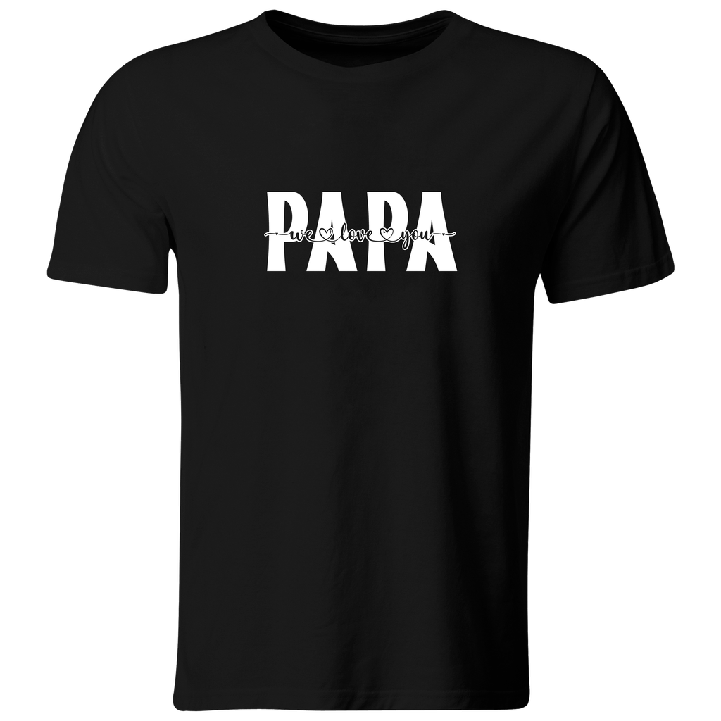 Playera Día Del Padre Dp13. Papá we love you (Negro​)