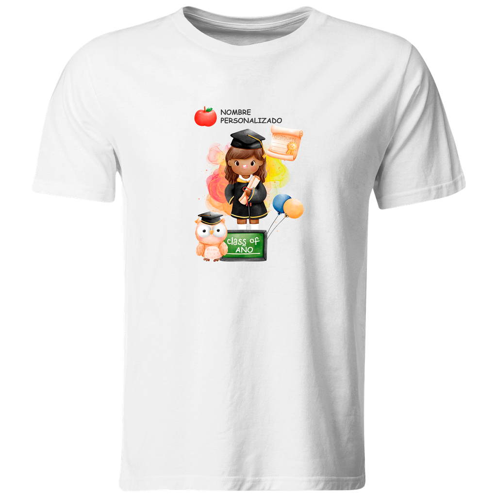 Playera Personalizada Graduación  Gra11 Kinder Graduados (Recto​)