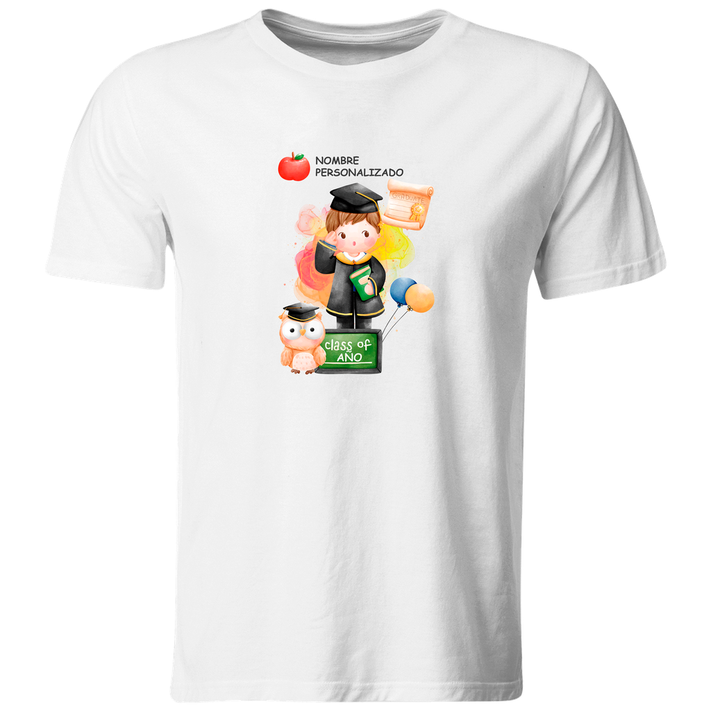 Playera Personalizada Graduación  Gra16. Graduados Kawaii (Recto​)