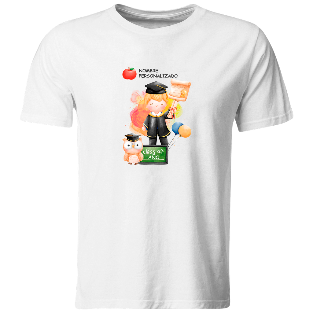 Playera Personalizada Graduación  Gra18. Graduados Kawaii (Recto​)