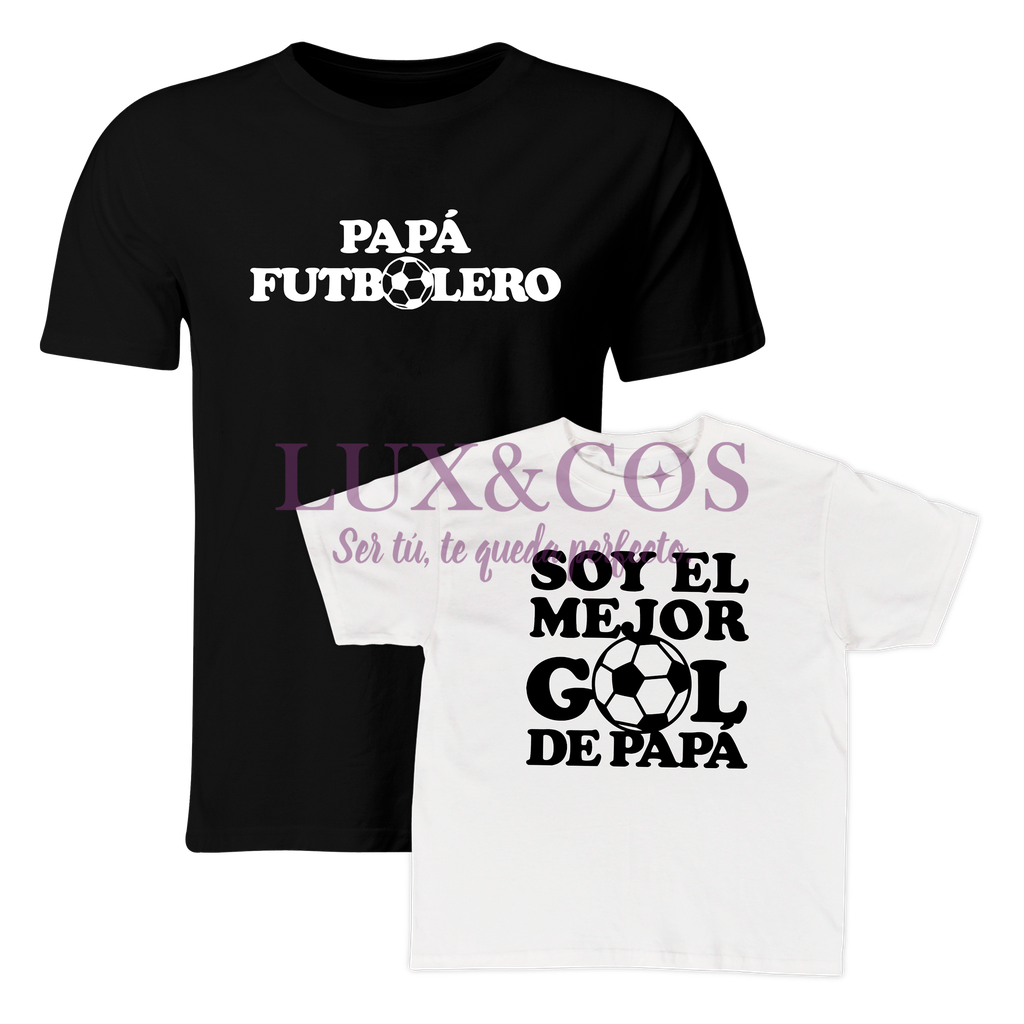 Playera Día Del Padre Dp18. Papá futbolero (Negro​)