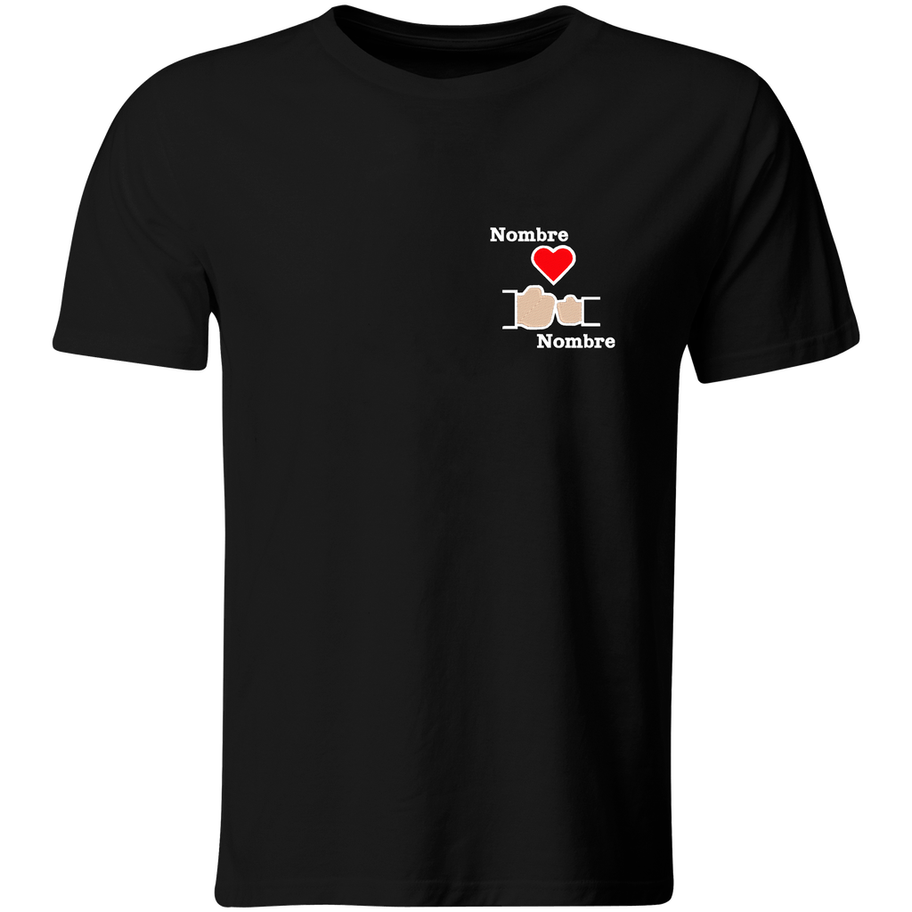 Playera Bordada Bdp5. Mano + nombre personalizado. Papá padre