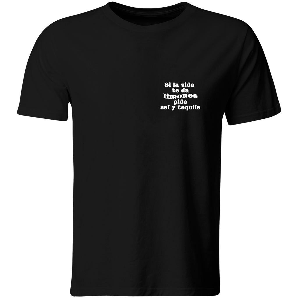 Playera Bordada Bfr3. Frase Divertida Meme Humor Chistosa. Si la vida te da limones pide sal y tequila