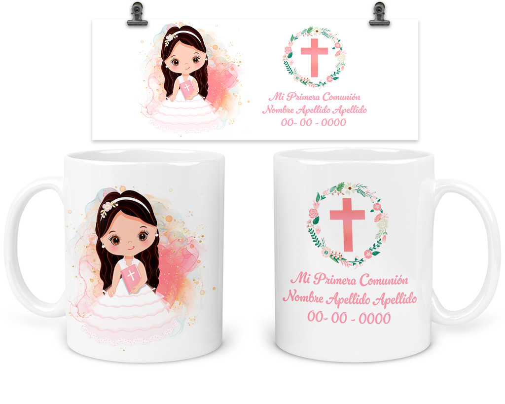 Taza Para Recuerdo De Comunión Tpc4. Regalos Para Invitados (Sin personalizado)
