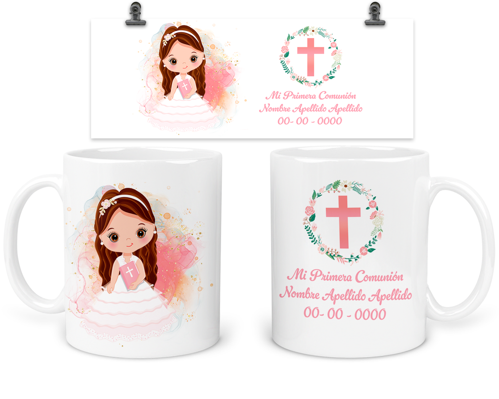 Taza Para Recuerdo De Comunión Tpc5. Regalos Para Invitados