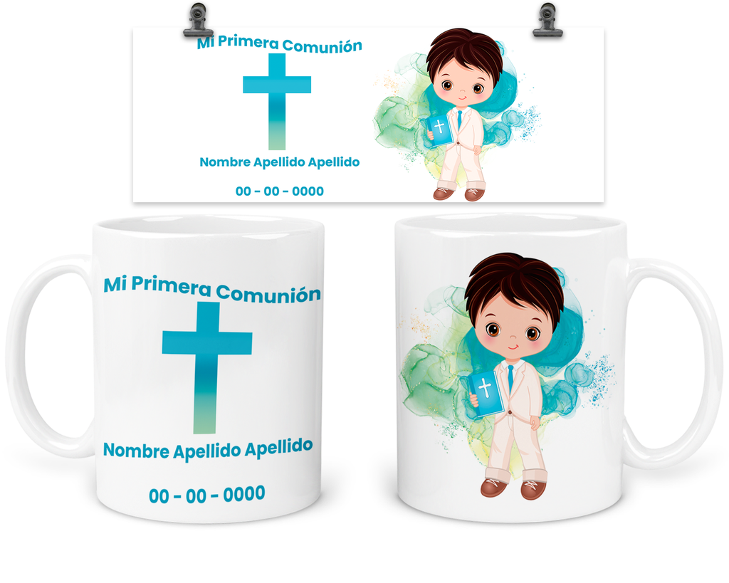 Taza Para Recuerdo De Comunión Tpc10. Regalos Para Invitados