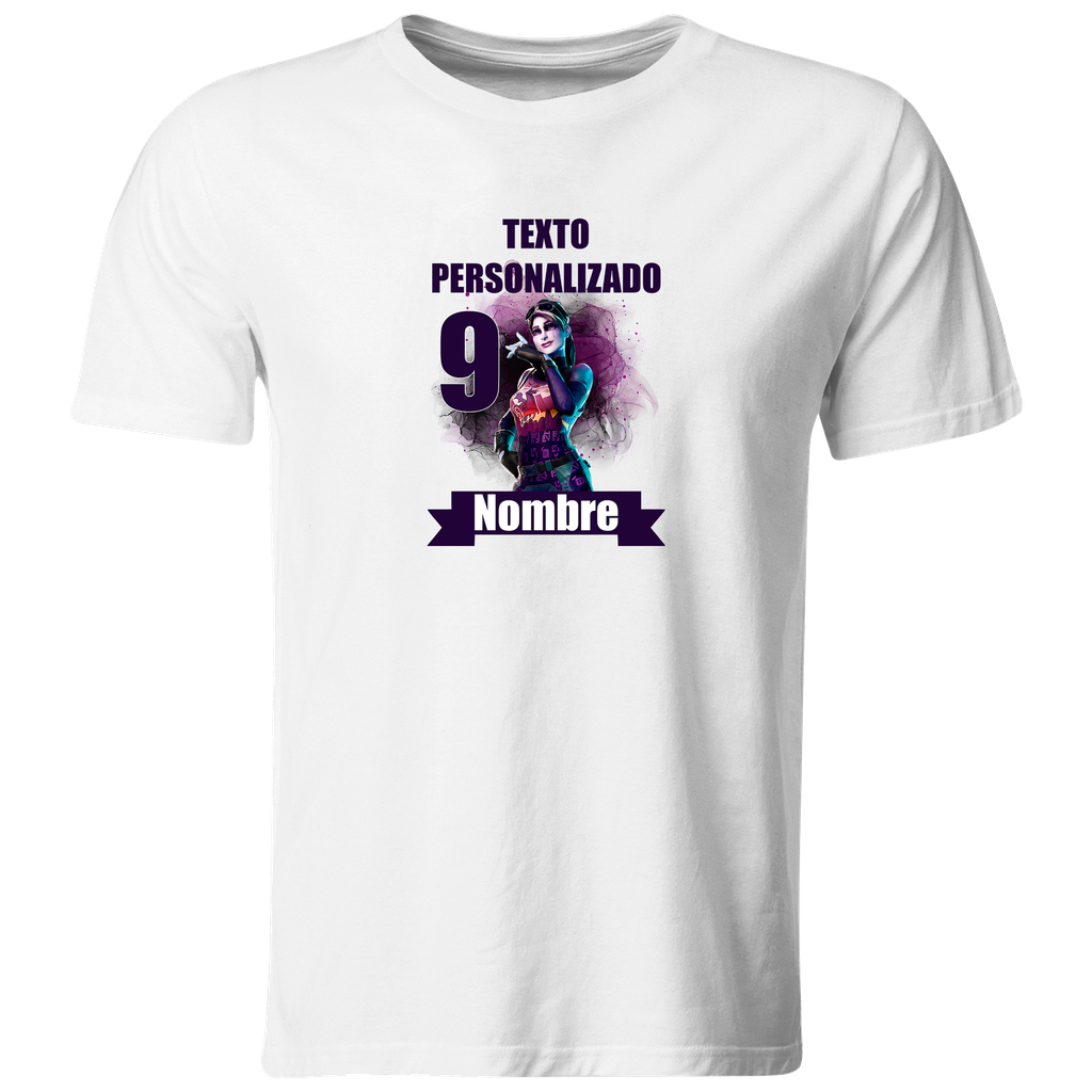 Playera Personalizada Cumpleaños Pc61. Videojuego Gamer Geek (Recto​)