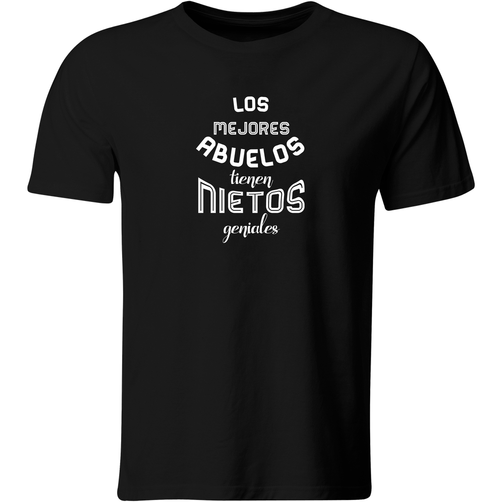 Playera Color Ab25. Día Del Abuelo Abuela Abuelitos (Negro​, Blanco)