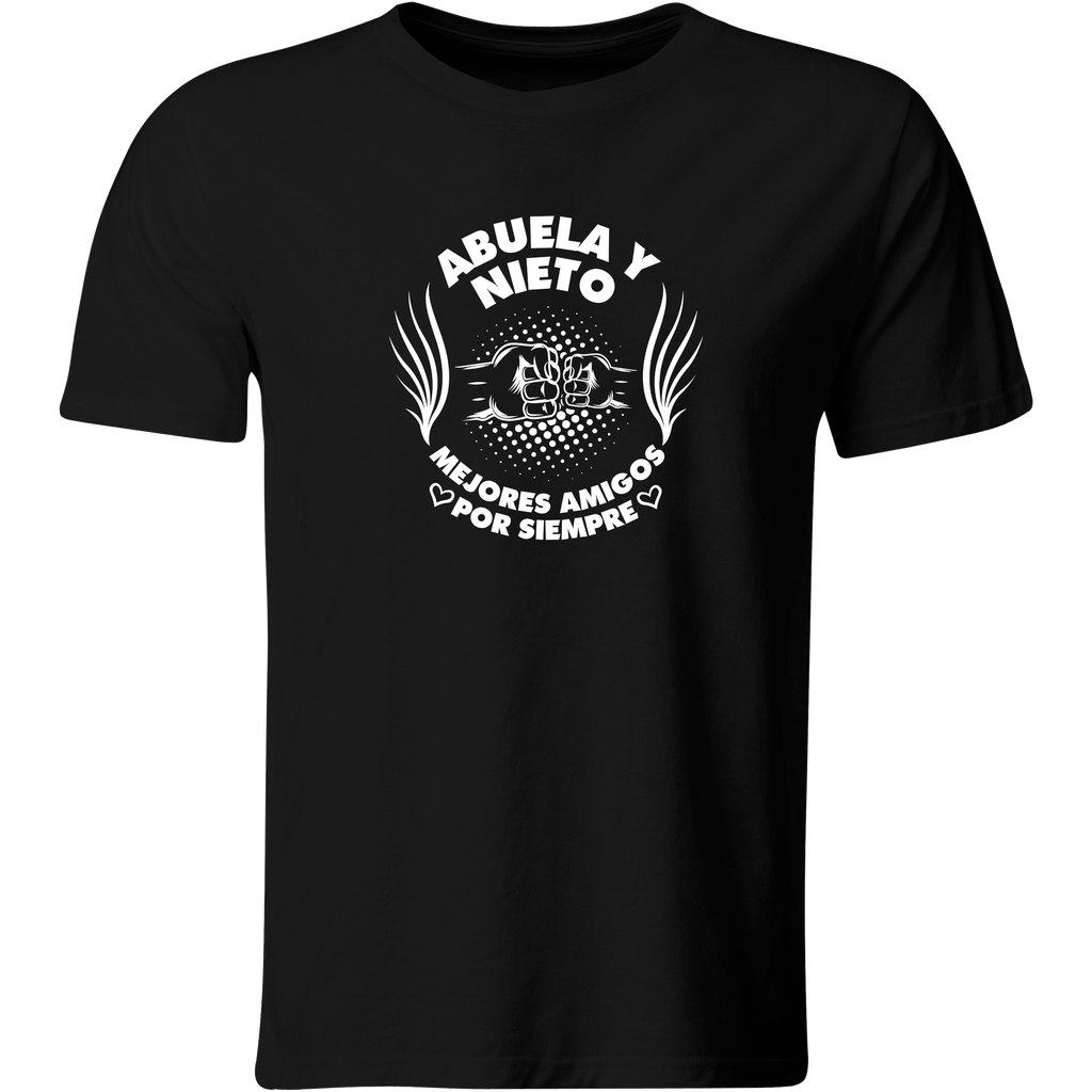 Playera Color ab43. Día Del Abuelo Abuela Abuelitos (Recto​, Negro​, Blanco)