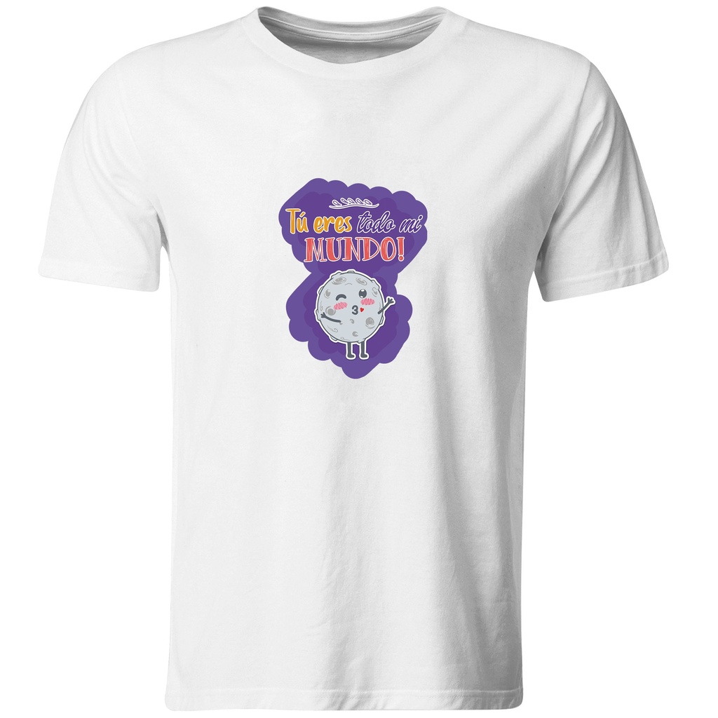 Playeras parejas:  Tú eres todo mi mundo | mi luna. (2/2) (Recto​)