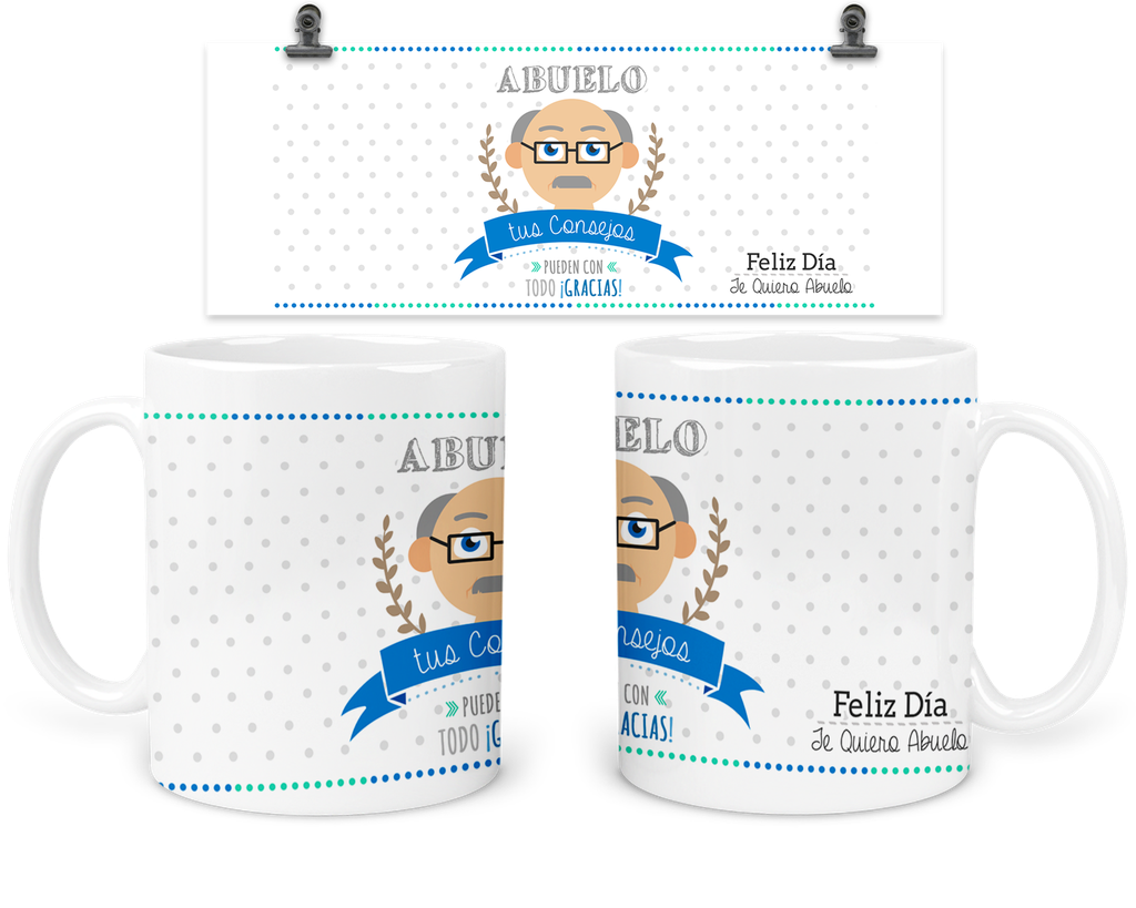Taza 11 Oz abuelo1. Dia Del Abuelo abuelitos abuela (Sin personalizado)
