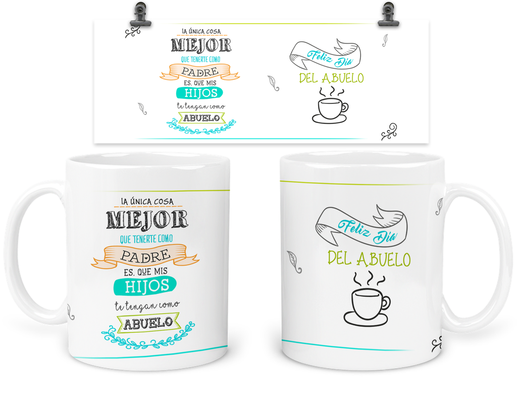Taza 11 Oz Abuelo3. Dia Del Abuelo Abuelitos Abuela (Sin personalizado)