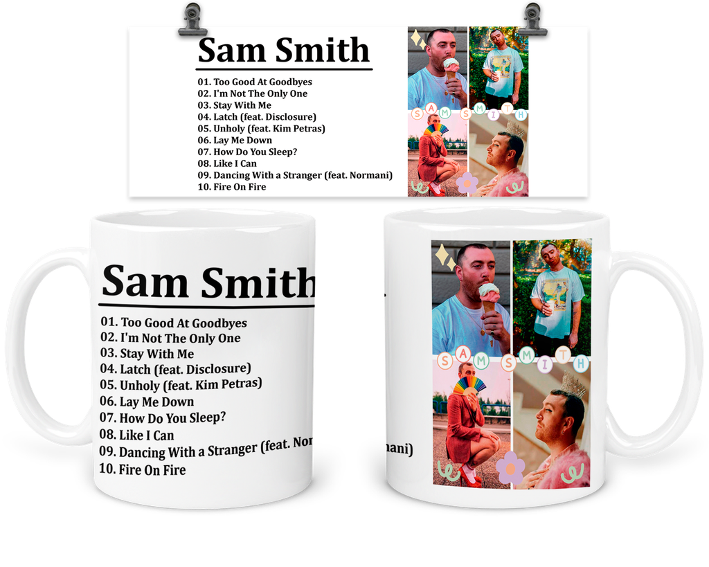 Taza 11 Oz Tar2. Concierto Sam Smith Famosos Artistas  (Sin personalizado)