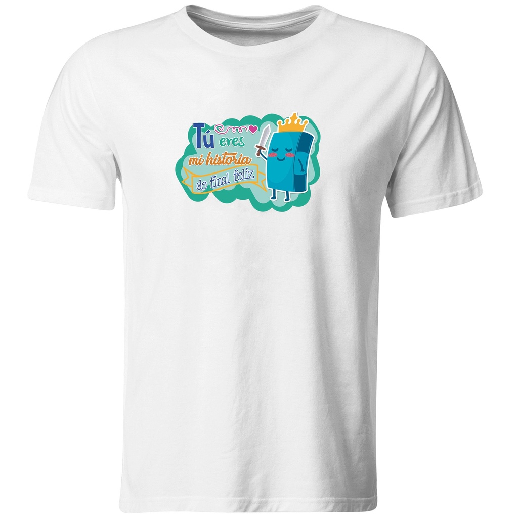 Playeras parejas:  Tú eres mi historia de final feliz. (1/2) (Recto​)