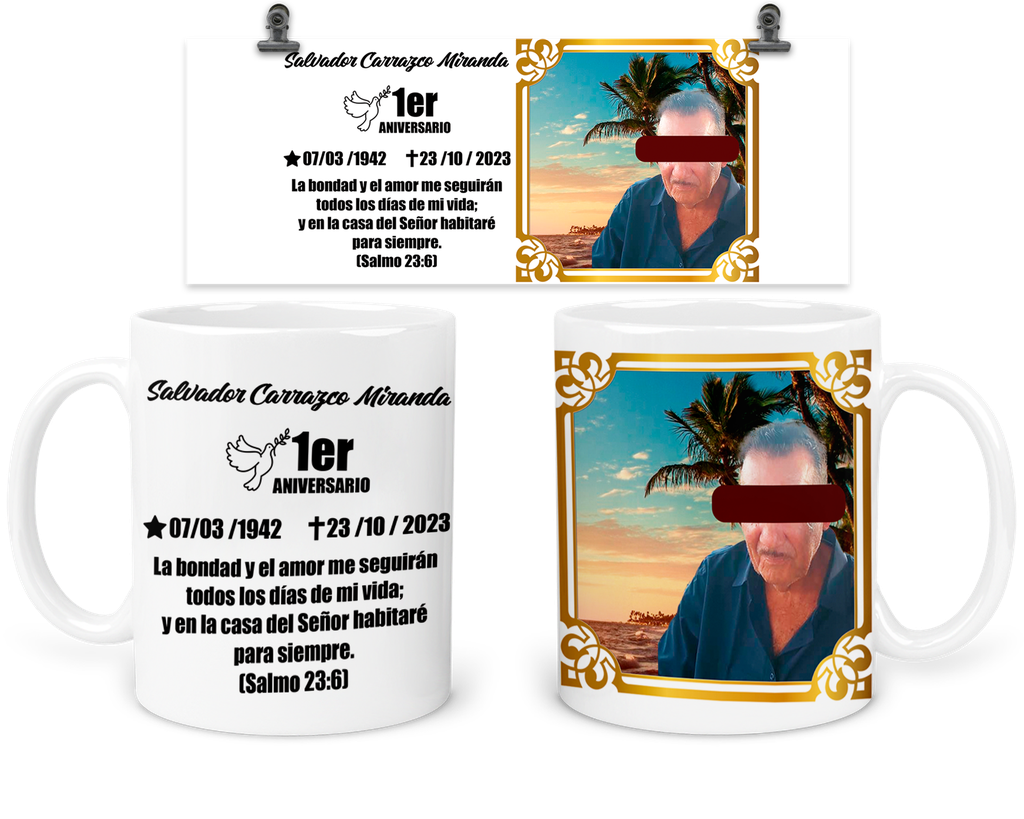 Taza Tno4 Novenario Aniversario Luctuoso (Con nombre)