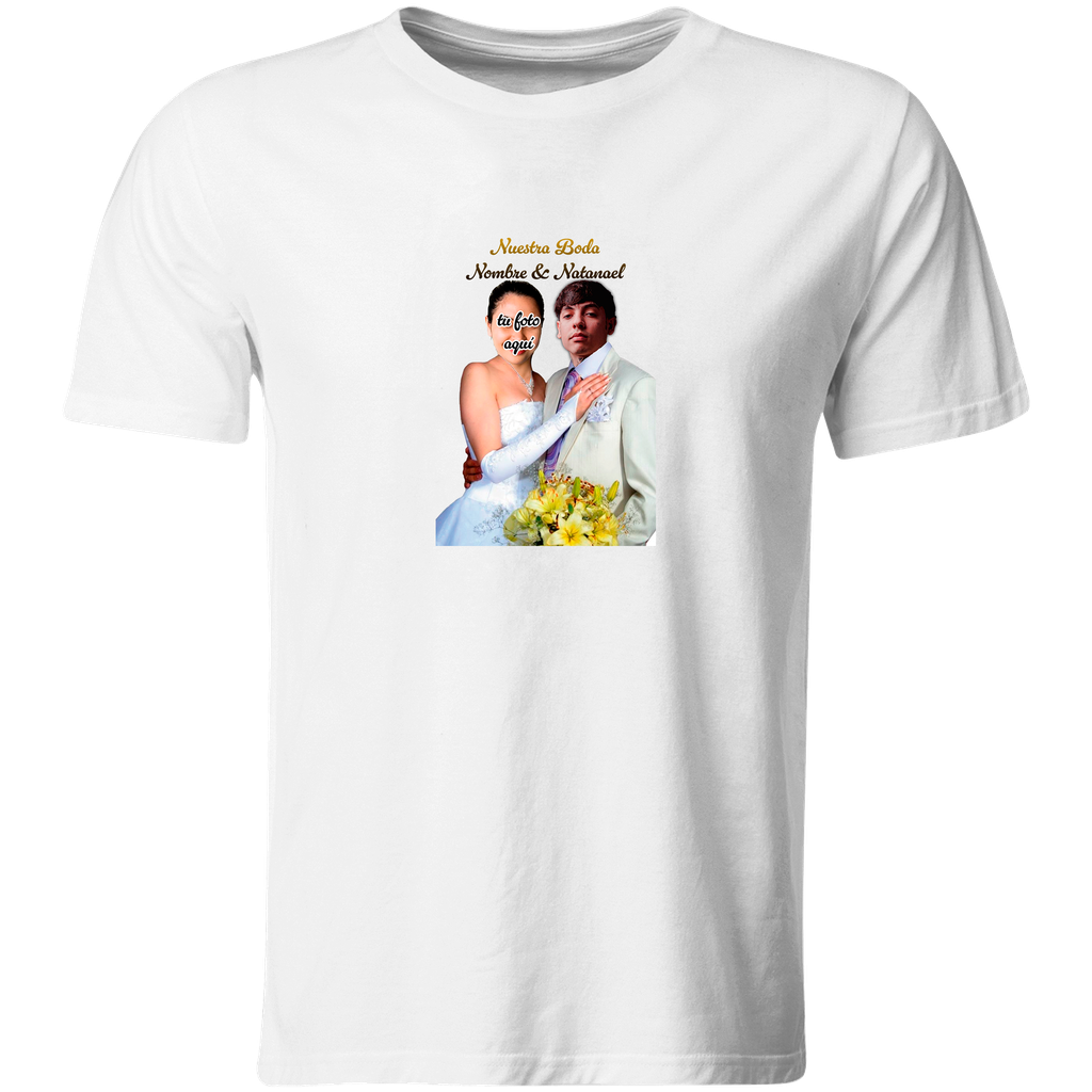 Playera Individual Lk692. Natanael cano. Personaliza con tu foto. Nuestra boda (Recto​)