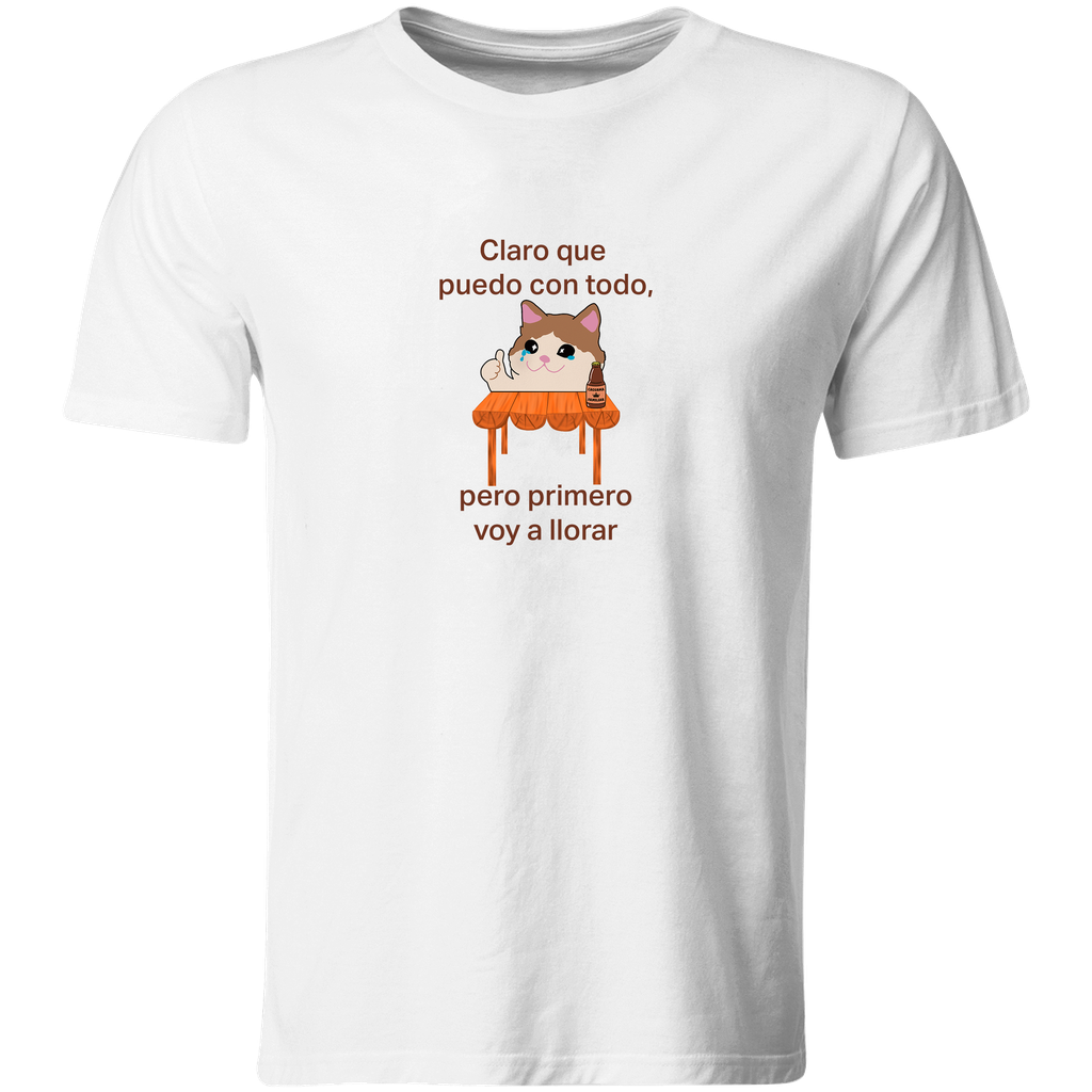 Playera Individual Lk694. Meme Kawaii Primero Voy A Llorar  (Recto​)