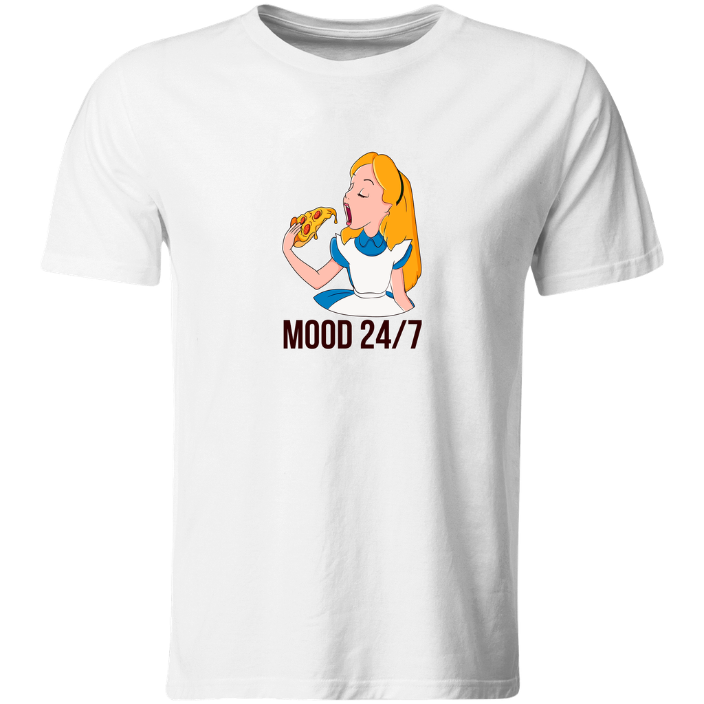 Playera Individual Lk701. meme mood 24/7 comiendo anime