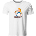 Playera Individual Lk701. meme mood 24/7 comiendo anime