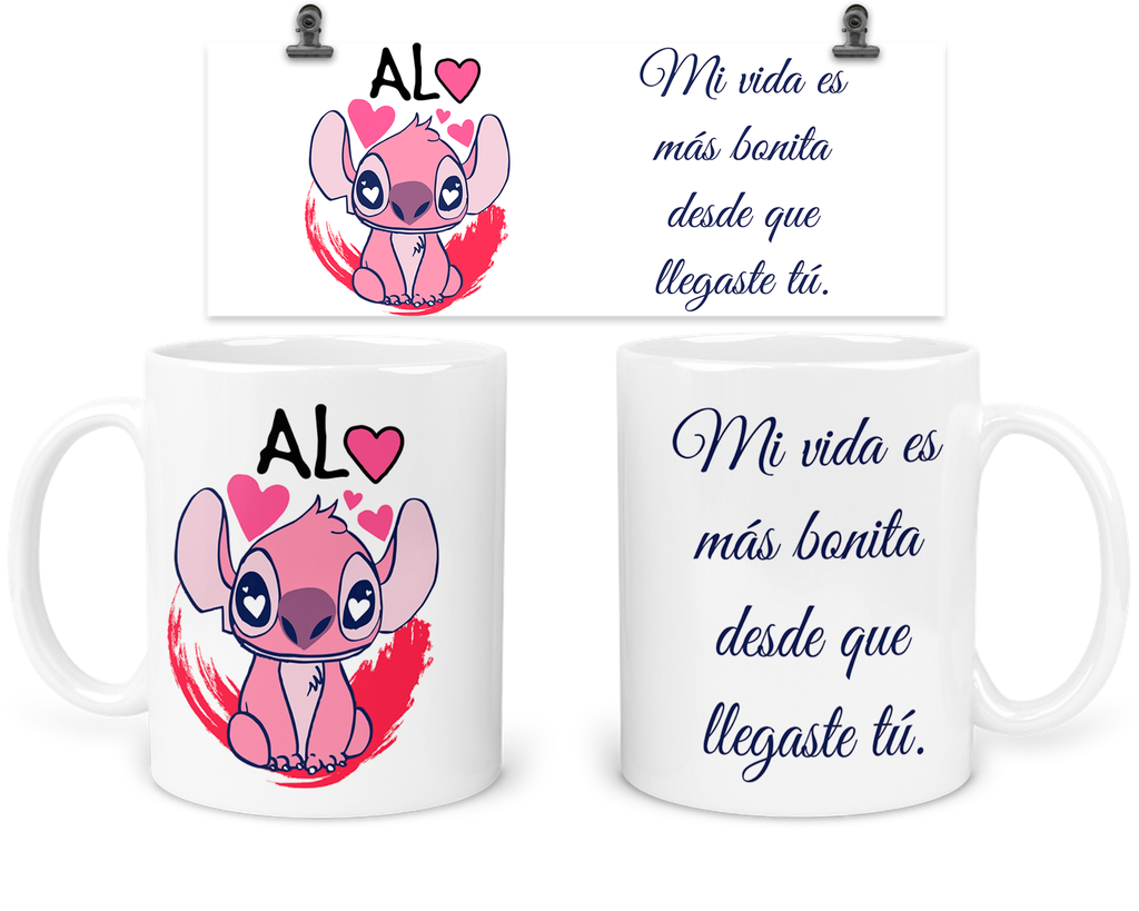 Taza 11 Oz Tapp1. Dúo De Tazas Aniversario: Stitch (Sin personalizado)