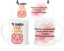Taza 11 Oz Tapp4. Dúo De Tazas Aniversario: cerditos oink