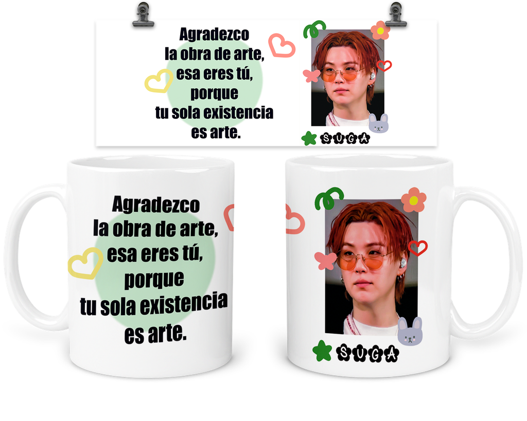 Taza 11 Oz Tar13. Concierto: Bts Kpop Suga Army  (Sin personalizado)