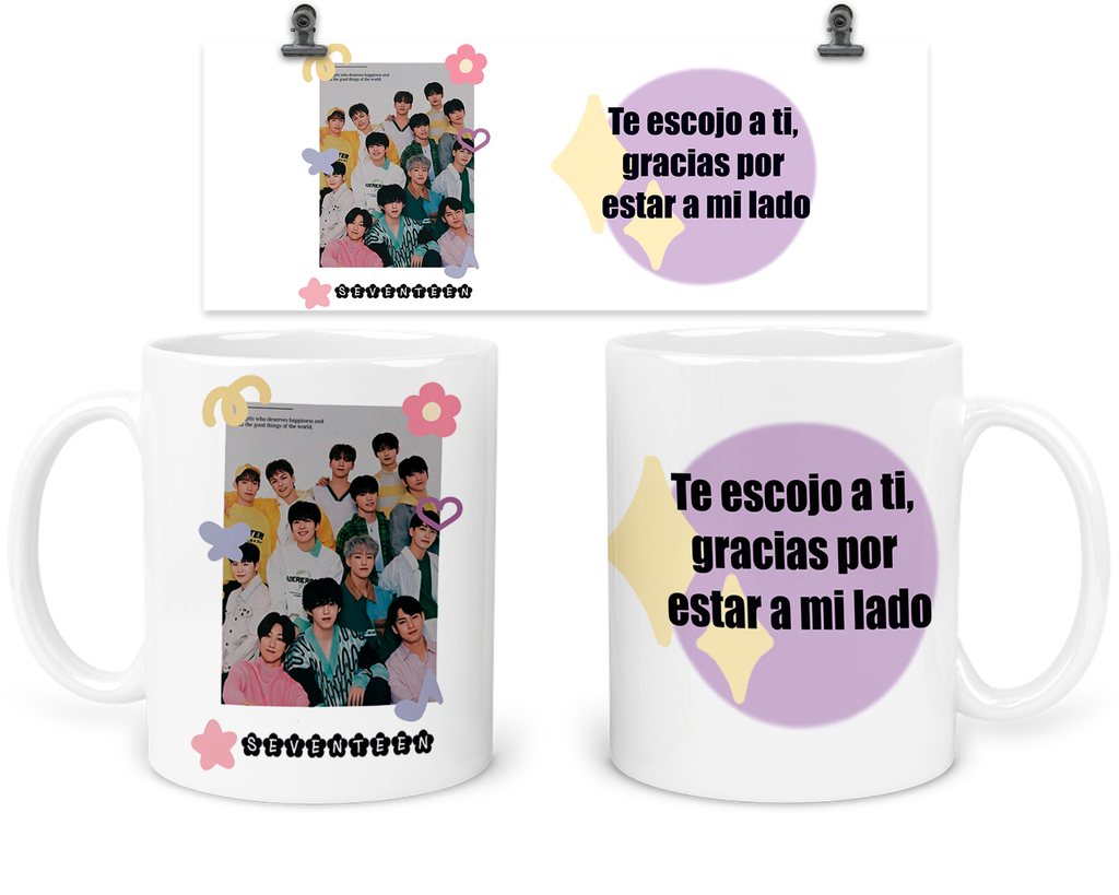 Taza 11 Oz Tar14. Concierto: Kpop Seventeen (Sin personalizado)